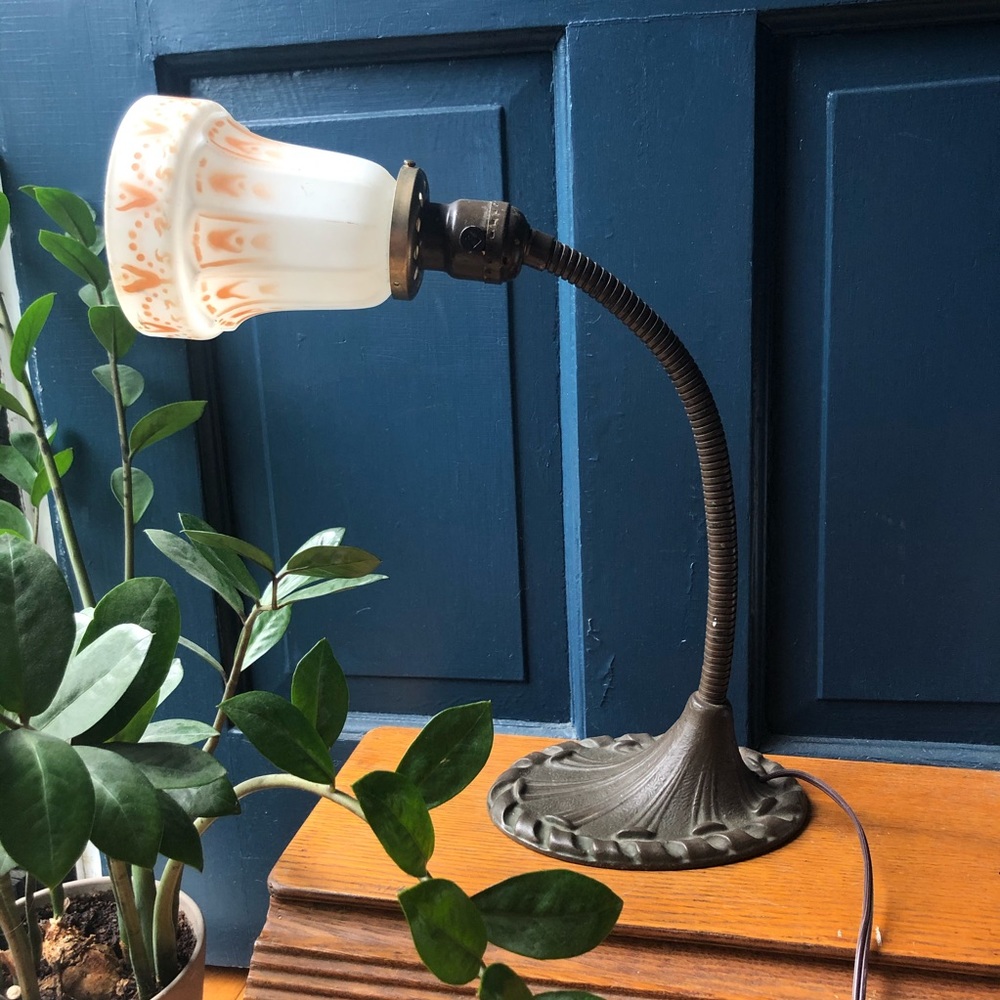 Antique Frosted Glass Lamp